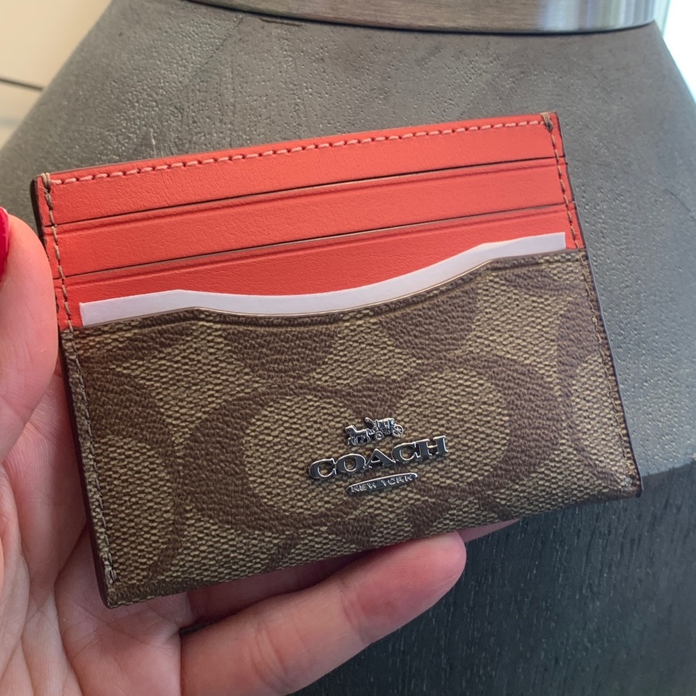 Authentic COACH Coated signature canvas/smooth leather
Card case UNISEX - Picture 3 of 6